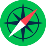 All-Access Pass green compass logo